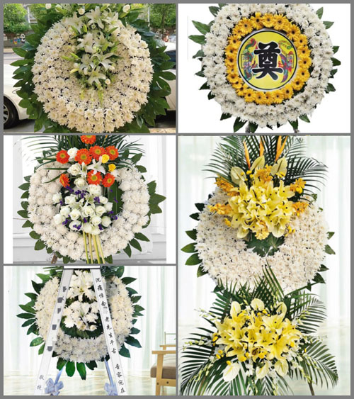 广东梅州市五华县长布镇粘坑村花圈速递