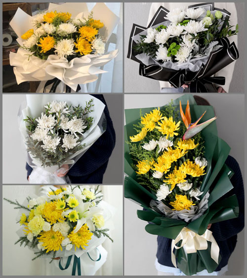 广东梅州市五华县长布镇粘坑村白事花束代送